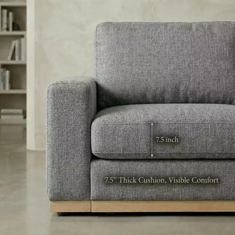 Fauteuil d'appoint 42" pour salon, Grand fauteuil simple et large, Fauteuil en tissu chenille