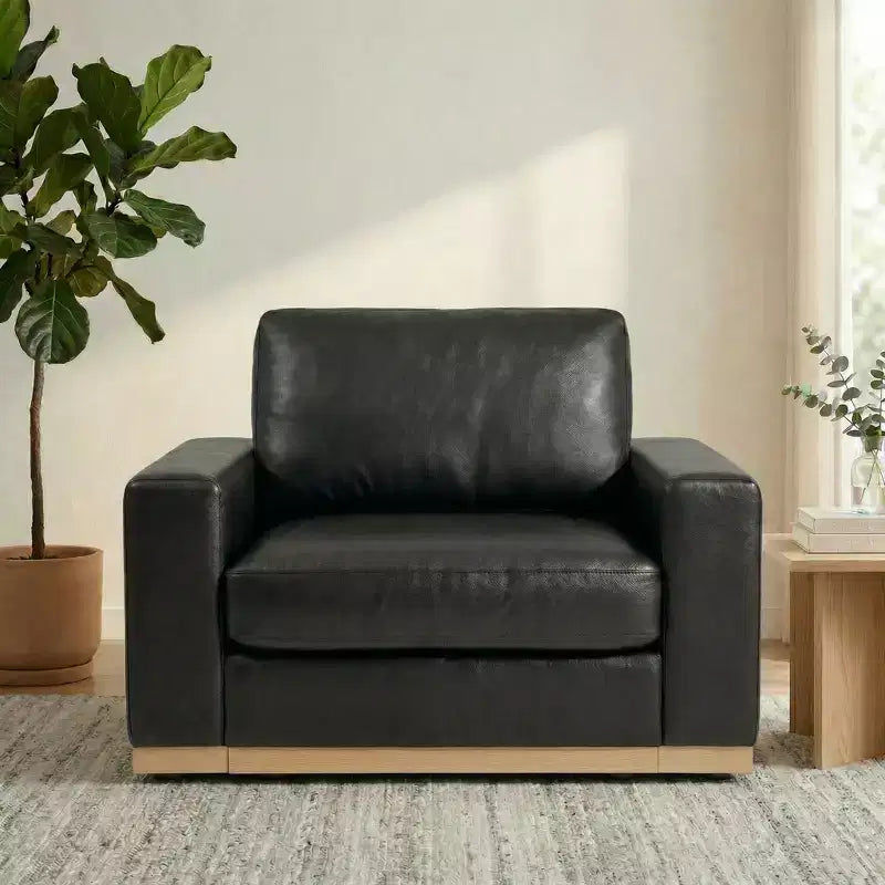 Fauteuil d'appoint 42" pour salon, Grand fauteuil simple et large, Fauteuil en tissu chenille