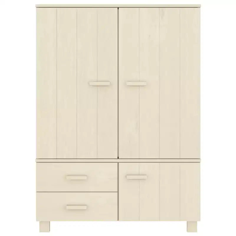 Armoire gris foncé en pin massif, MDF Armoire moyenne